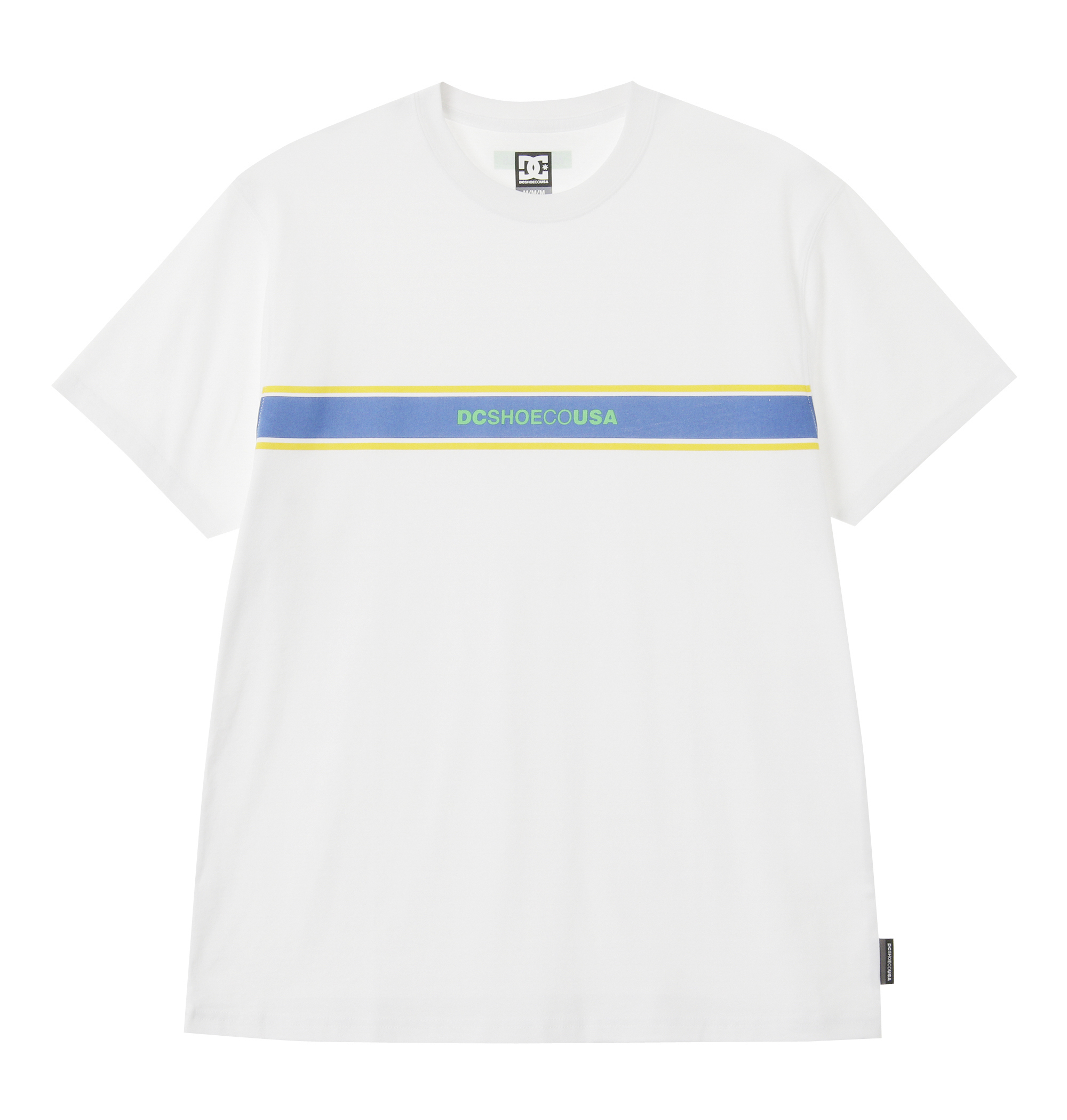 30%OFF！ 20 FLAGCOLOR SS 胸元に映える鮮やかなカラーラインにブランドロゴをあしらった半袖Tシャツ